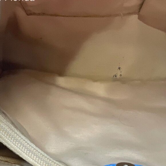 Coach Leather Signature Blue Stripe Carryall Tote Bag - Picture 5 of 8